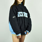 Vintage Reebok windbreaker fleece track jacket bomber jacket in black