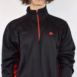 Vintage Starter sweater pullover jumper sweatshirt in black with red details