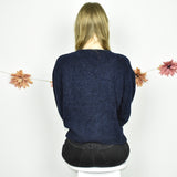 Vintage Versace V-neck jumper sweater top pullover in dark blue