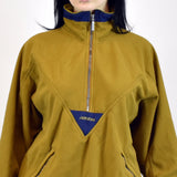 Vintage Nevica tracksuit track jacket fleece windbreaker in yellow and navy blue