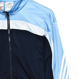 Vintage Adidas windbreaker fleece track jacket bomber jacket in blue and white