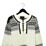 Vintage unique jumper longsleeve tee pullover sweatshirt in grey/white