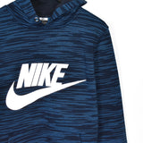 Vintage Nike hoodie pullover sweatshirt windbreaker fleece track jacket in black and blue