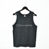Vintage Champion tank top sleeveless t-shirt top blouse tee in black/dark grey