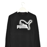 Vintage Puma thin material longsleeve tee pullover sweatshirt in black