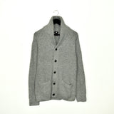 Vintage button up sweater sweatshirt jumper in brand h&m in grey