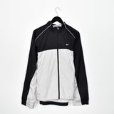 Vintage  Nike zip up tracksuit track jacket trackie sweater windbreaker jumper sweatshirt pullover long sleeve in black and white