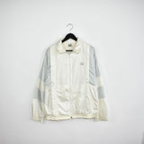 Vintage Puma windbreaker zip up jacket trackie track coat in white and grey