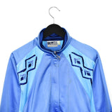 Vintage Diadora windbreaker fleece track jacket bomber jacket in light blue