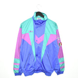 Vintage Fila zip up jacket windbreaker tracksuit track jacket trackie sweater jumper sweatshirt pullover long sleeve blue cyan and purple