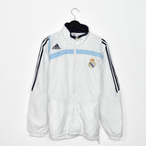 Vintage Adidas Madrid jacket track windbreaker coat pullover bomber jacket trench coat in white