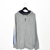 Vintage Tommy Hilfiger zip up hoodie long sleeve sweatshirt jumper in grey