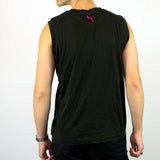 Vintage Puma sleeveless shirt top blouse tee in black