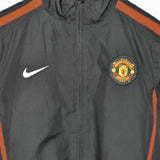 Vintage Nike Manchester United zip up windbreaker tracksuit track jacket trackie sweater jumper sweatshirt pullover long sleeve in dark grey