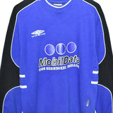 Vintage Umbro jumper longsleeve tee pullover sweatshirt in blue and black