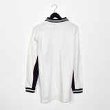 Vintage Fila polo quarter zip up long sleeve shirt tee blouse top in white blue and red