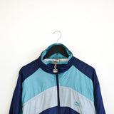 Vintage Puma windbreaker tracksuit track jacket trackie sweater jumper sweatshirt pullover long sleeve in dark blue