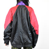 Vintage Puma track jacket  fleece jumper in red, purple and black