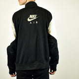 Vintage Nike tracksuit track jacket fleece windbreaker in black and white