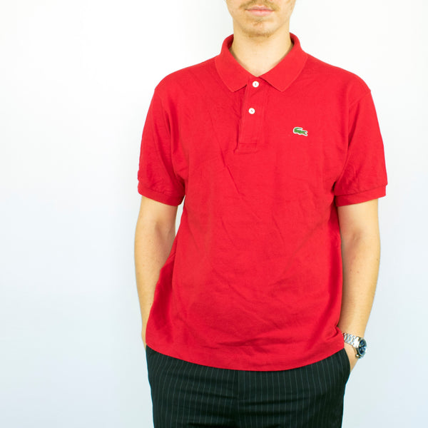 Vintage Lacoste 90s style polo shirt t-shirt pullover in red