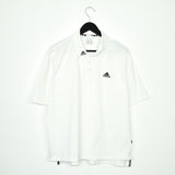 Vintage Adidas polo shirt tee blouse top in white