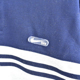 Vintage Nike pullover sweatshirt longsleeve polo shirt fleece sweater track jacket in navy blue and grey