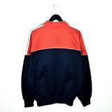 Vintage Adidas track bomber jacket windbreaker fleece track jacket in red and navy blue