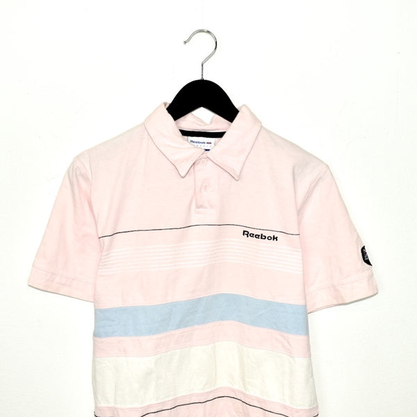 Vintage Reebok polo shirt t-shirt pullover in pink