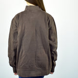 Beautiful vintage Champion half zip fleece pullover sweatshirt in brown