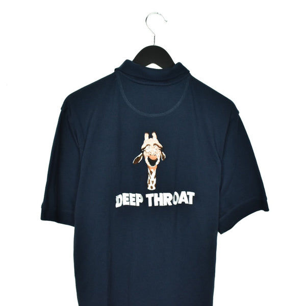 Vintage custom unique polo shirt t-shirt pullover in dark blue