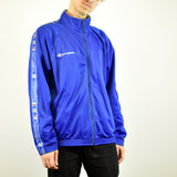 Vintage Champion tracksuit track jacket fleece windbreaker in navy blue