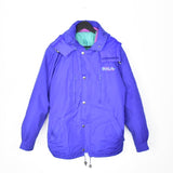Vintage Fila puffer jacket windbreaker fleece track jacket bomber jacket in purple