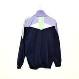Vintage Adidas tracksuit trackie jacket zip up sweater in dark blue light purple and green