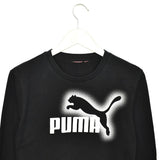 Vintage Puma thin material longsleeve tee pullover sweatshirt in black