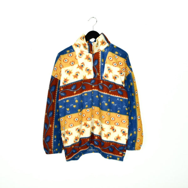 Vintage zip up soft material jumper sweatshirt sweater pullover