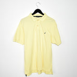Vintage Nautica polo shirt tee blouse top in yellow