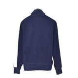 Vintage Ralph Lauren zip up hoodie pullover sweatshirt windbreaker fleece track jacket in blue and white