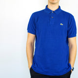 Vintage Lacoste 90s style polo shirt t-shirt pullover in blue