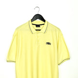 Vintage Umbro polo shirt t-shirt pullover in yellow