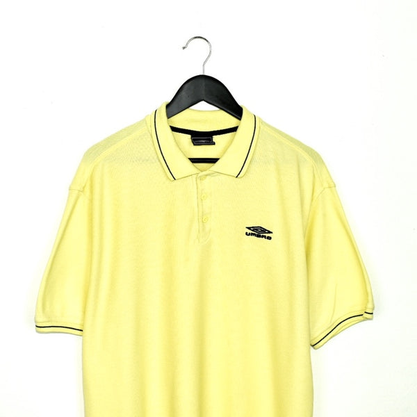Vintage Umbro polo shirt t-shirt pullover in yellow