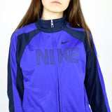 Vintage Nike tracksuit track jacket fleece windbreaker in purple