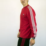 Vintage Adidas sweatshirt jumper sweater pullover hoodie in red