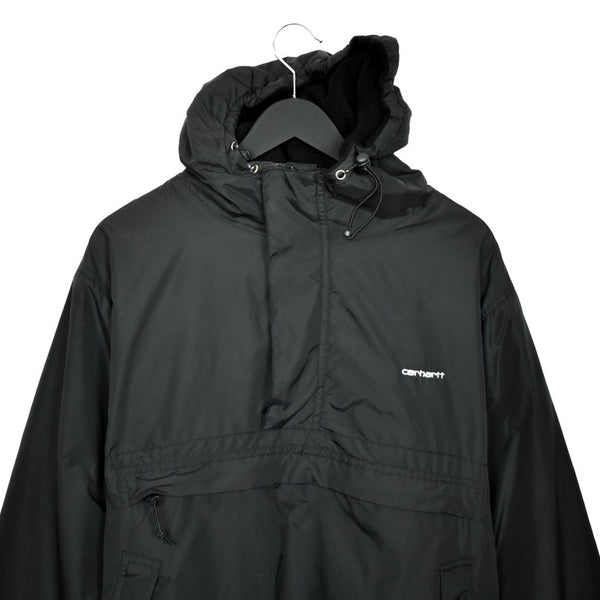 Vintage Carhartt pullover windbreaker tracksuit track jacket trackie sweater jumper sweatshirt pullover long sleeve in black