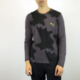 Vintage Puma sweatshirt jumper sweater pullover hoodie in gray and black