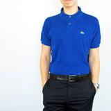 Vintage Lacoste 90s style polo shirt t-shirt pullover in blue