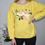 Cute Best company sweatshirt jumper sweater top pullover in yellow