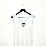 Vintage Asics sleeveless t-shirt top blouse tee in white