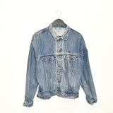 Vintage Mustang denim jacket coat bomber jacket in blue