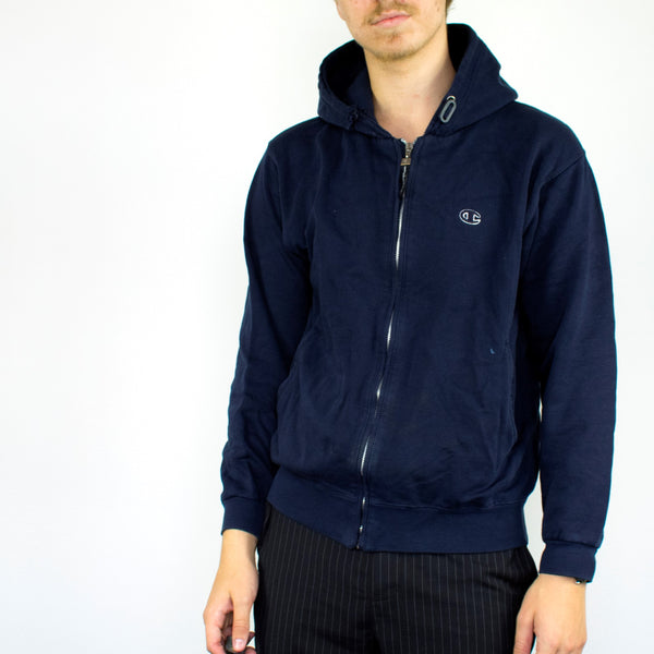 Vintage Champion full zip hoodie sweatshirt jumper sweater pullover in black