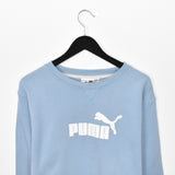 Vintage Puma sweatshirt longsleeve tee pullover jumper in baby/light blue